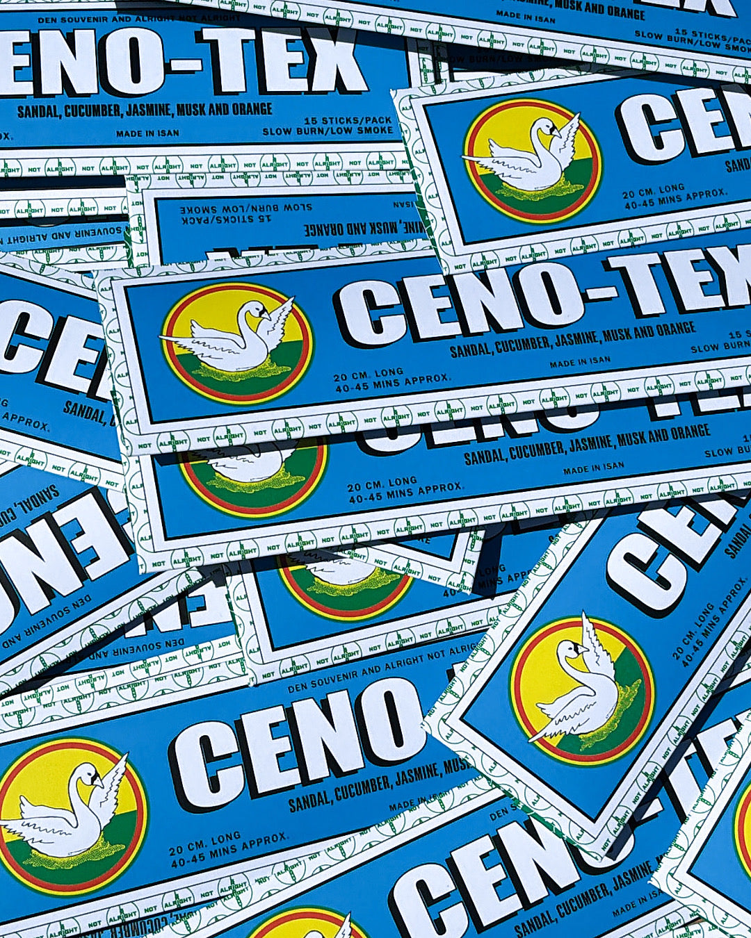Ceno-Tex long stick incense by DEN, printed packaging pattern | Bong Warehouse