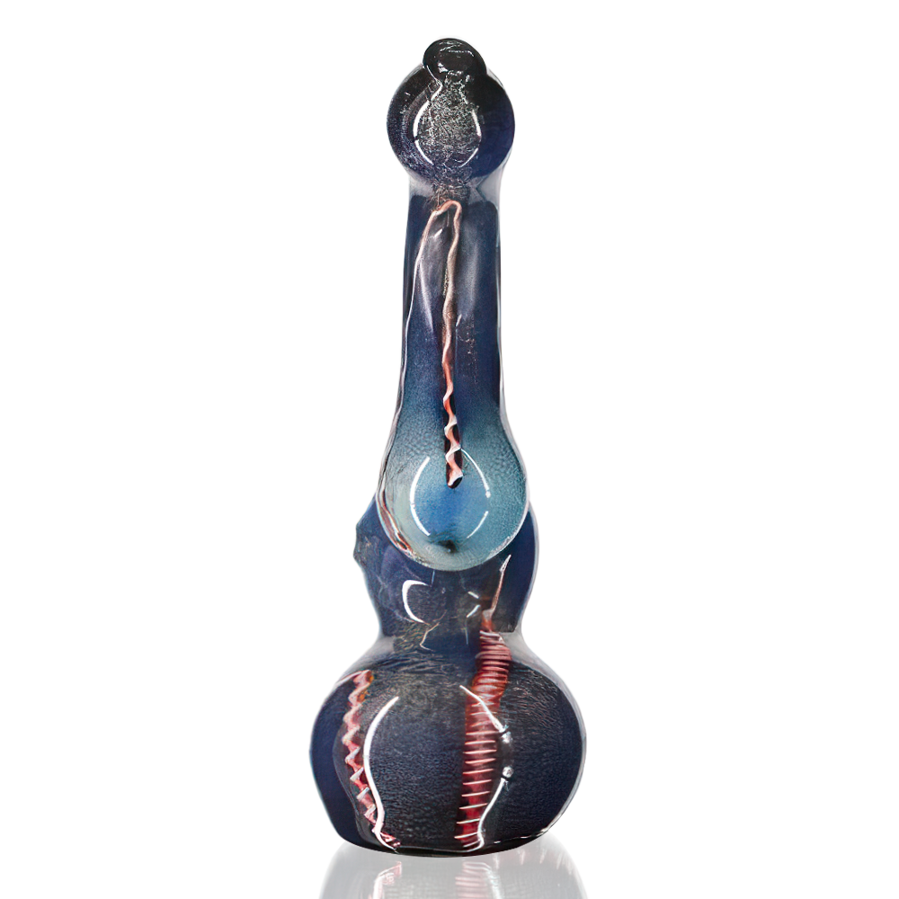 Agung - 19cm Glass Erb Bong - Blue back