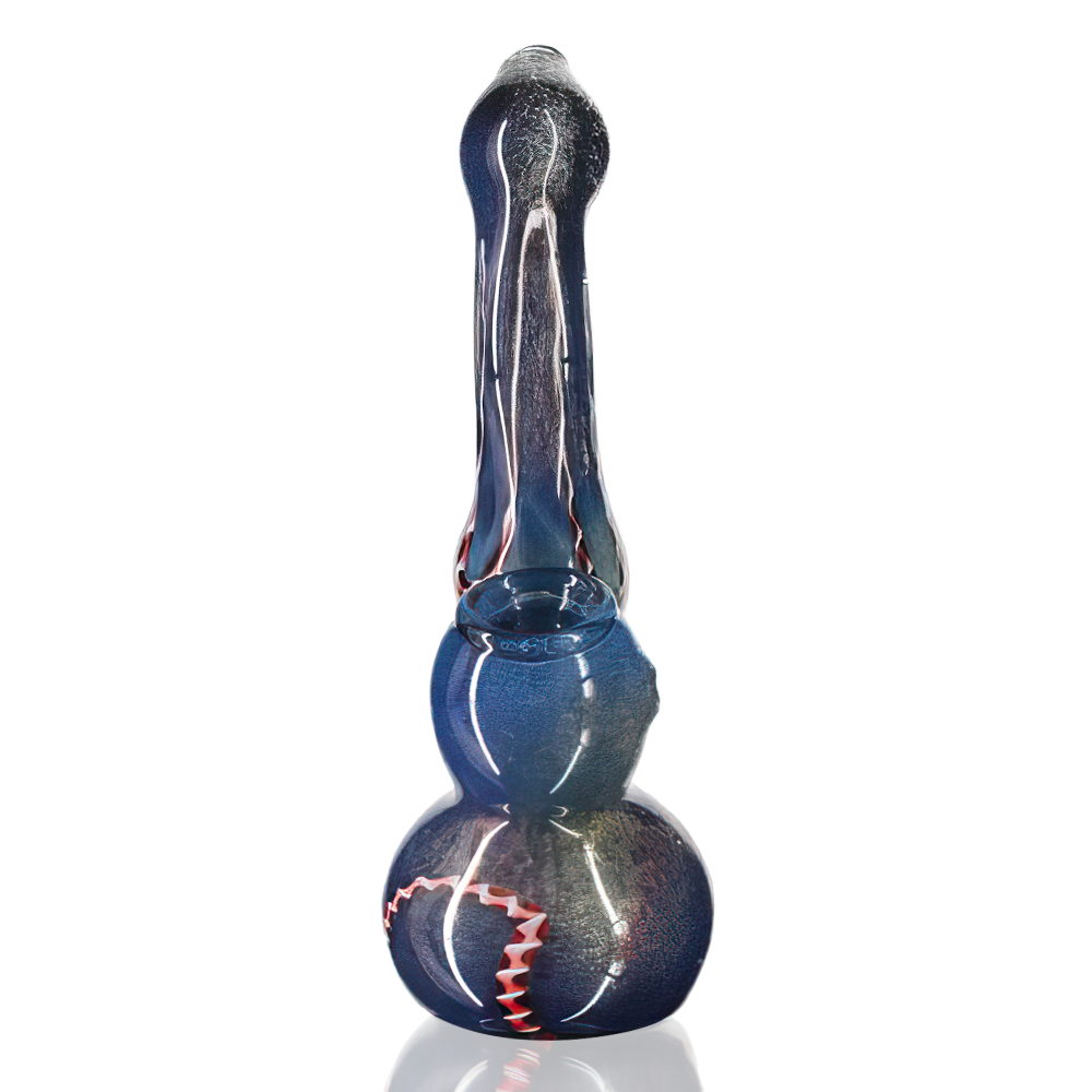 Agung - 19cm Glass Erb Bong - Blue front