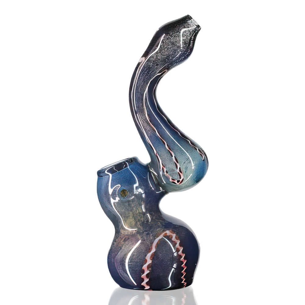 Agung - 19cm Glass Erb Bong - Blue right