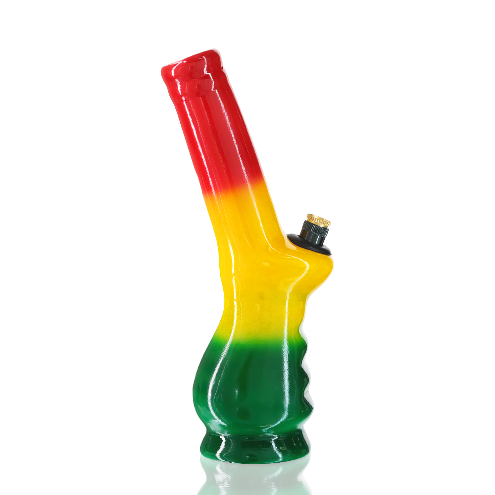 Agung - 25cm Ceramic Gripper Bong - Rasta left