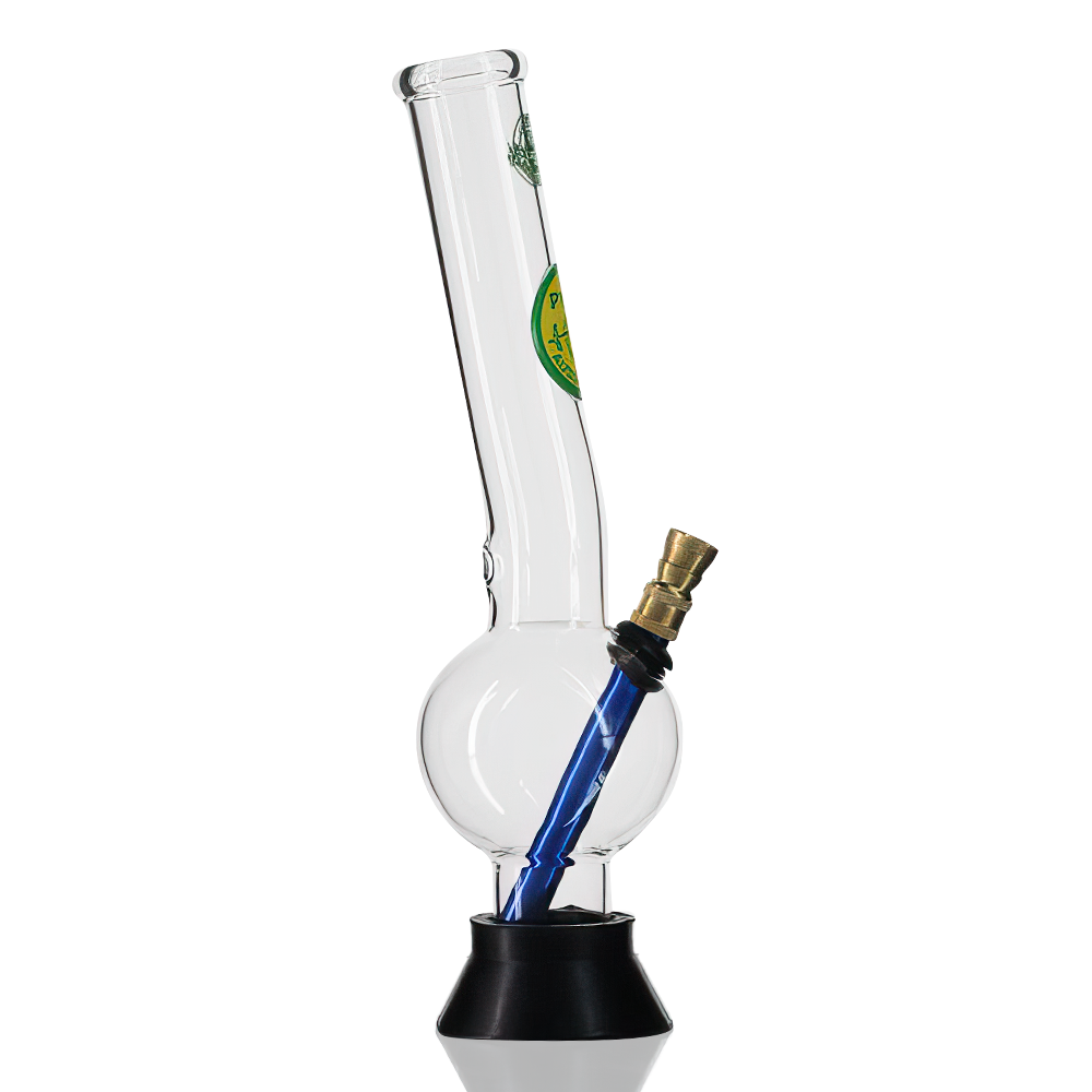 Agung - 27cm Mini Glass Bent Bubble Bong - Random Colour left