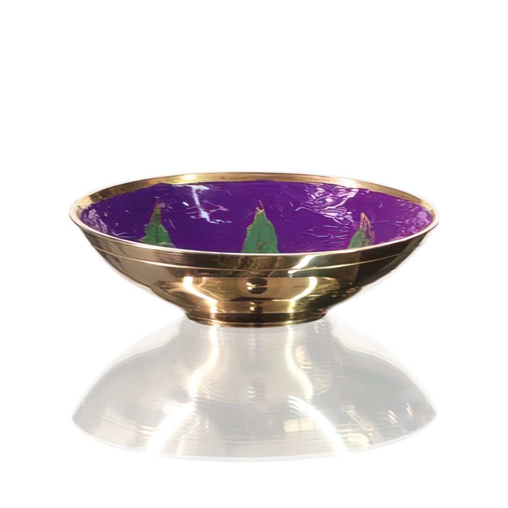 Agung - Brass Chop Bowl - Purple side