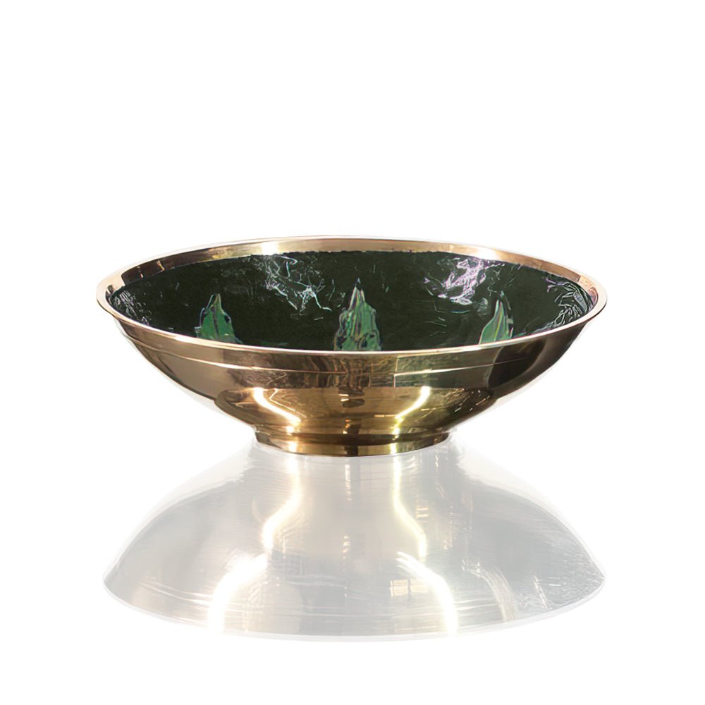 Agung - Brass Leaf Pin Tray - Green side