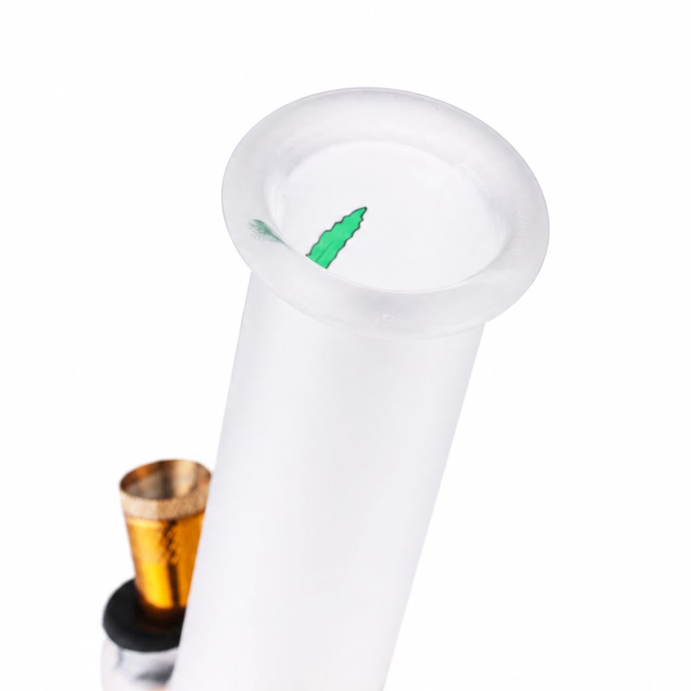 Bong Warehouse Frosted Glass Gripper Bong in 23cm mouthpiece closeup view