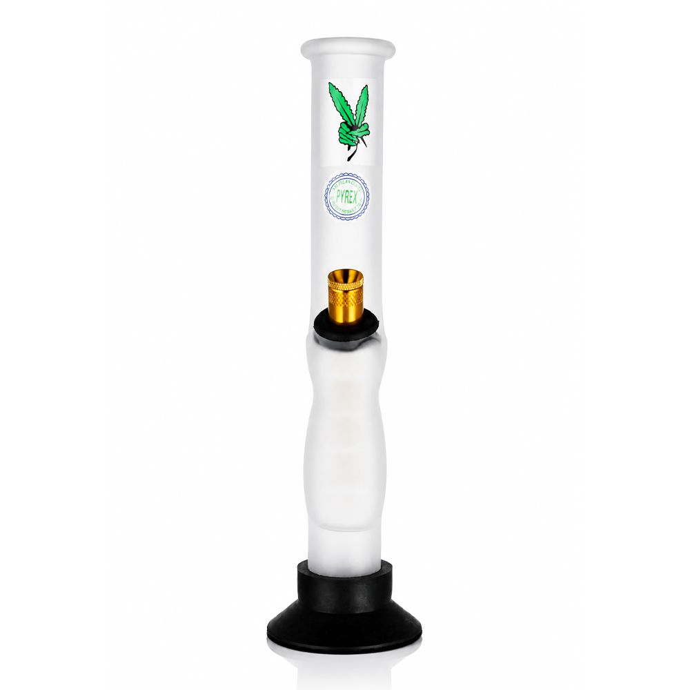 Bong Warehouse Frosted Glass Gripper Bong in 23cm stem front view