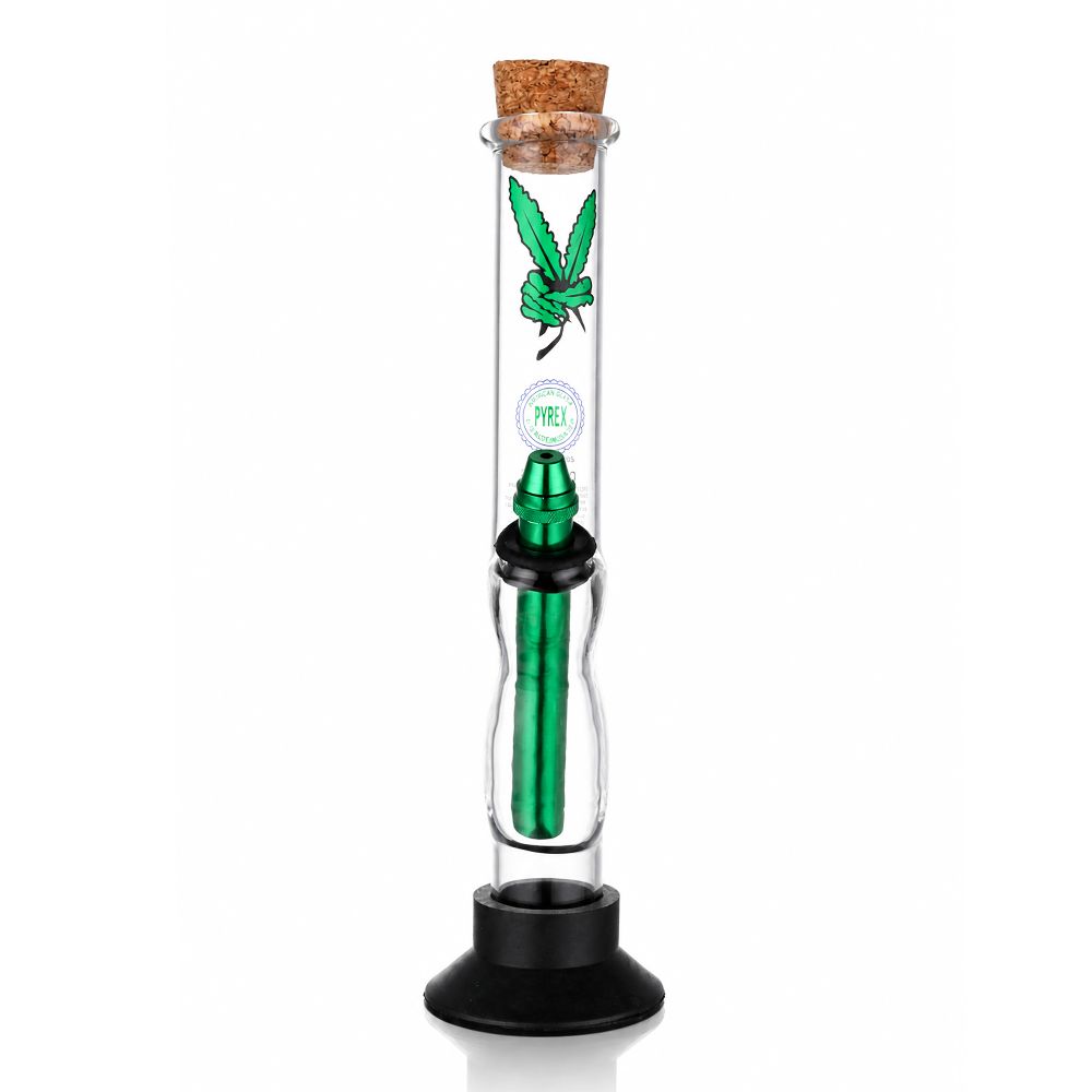 Bong Warehouse Clear Gripper Glass Bong in 27cm front stem view