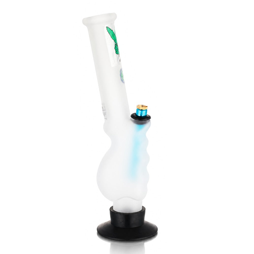 BW 31cm Frosted Gripper Glass Bong Side Angle View