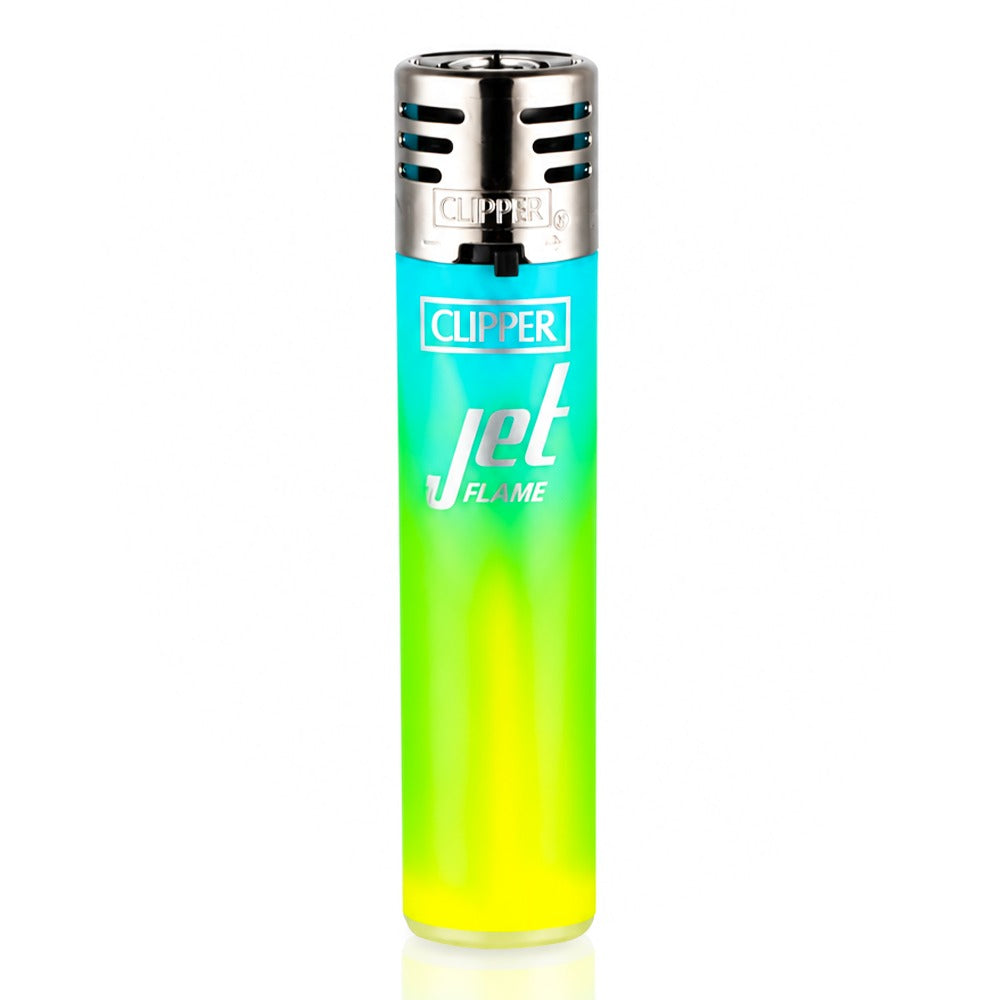 BW Clipper Jet Flame Lighter Large Nebula Blue Front View