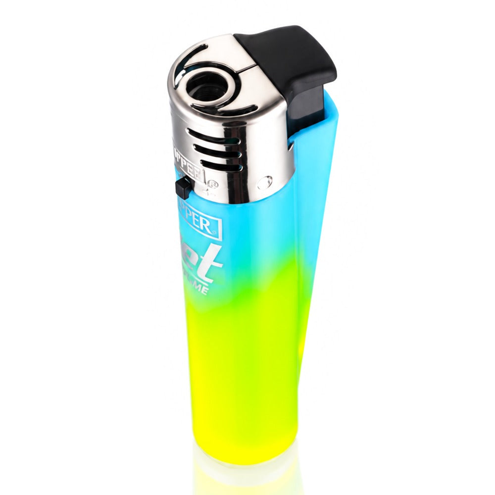 BW Clipper Jet Flame Lighter Large Nebula Blue Top Angle View 02