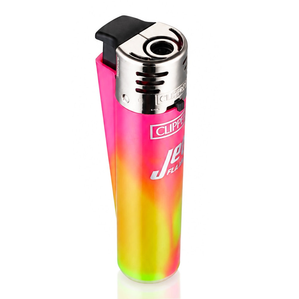 BW Clipper Jet Flame Lighter Large Nebula Pink Angle View