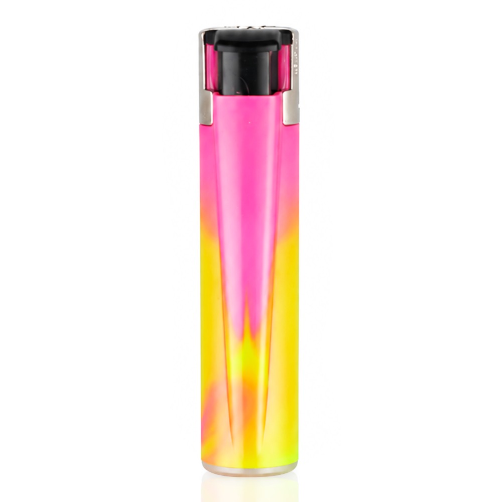 BW Clipper Jet Flame Lighter Large Nebula Pink Back View