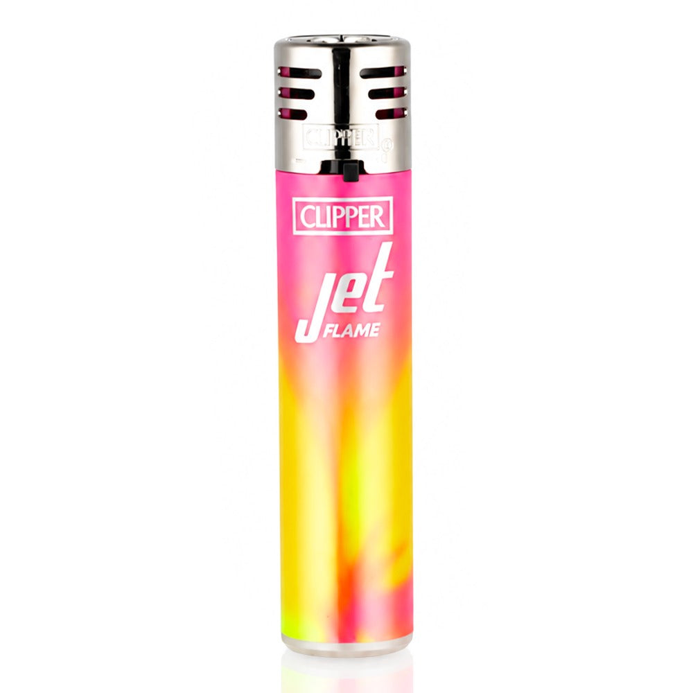 BW Clipper Jet Flame Lighter Large Nebula Pink Front View