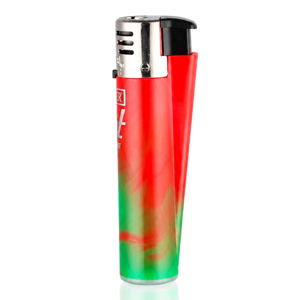 BW Clipper Jet Flame Lighter Large Nebula Red Side Angle View