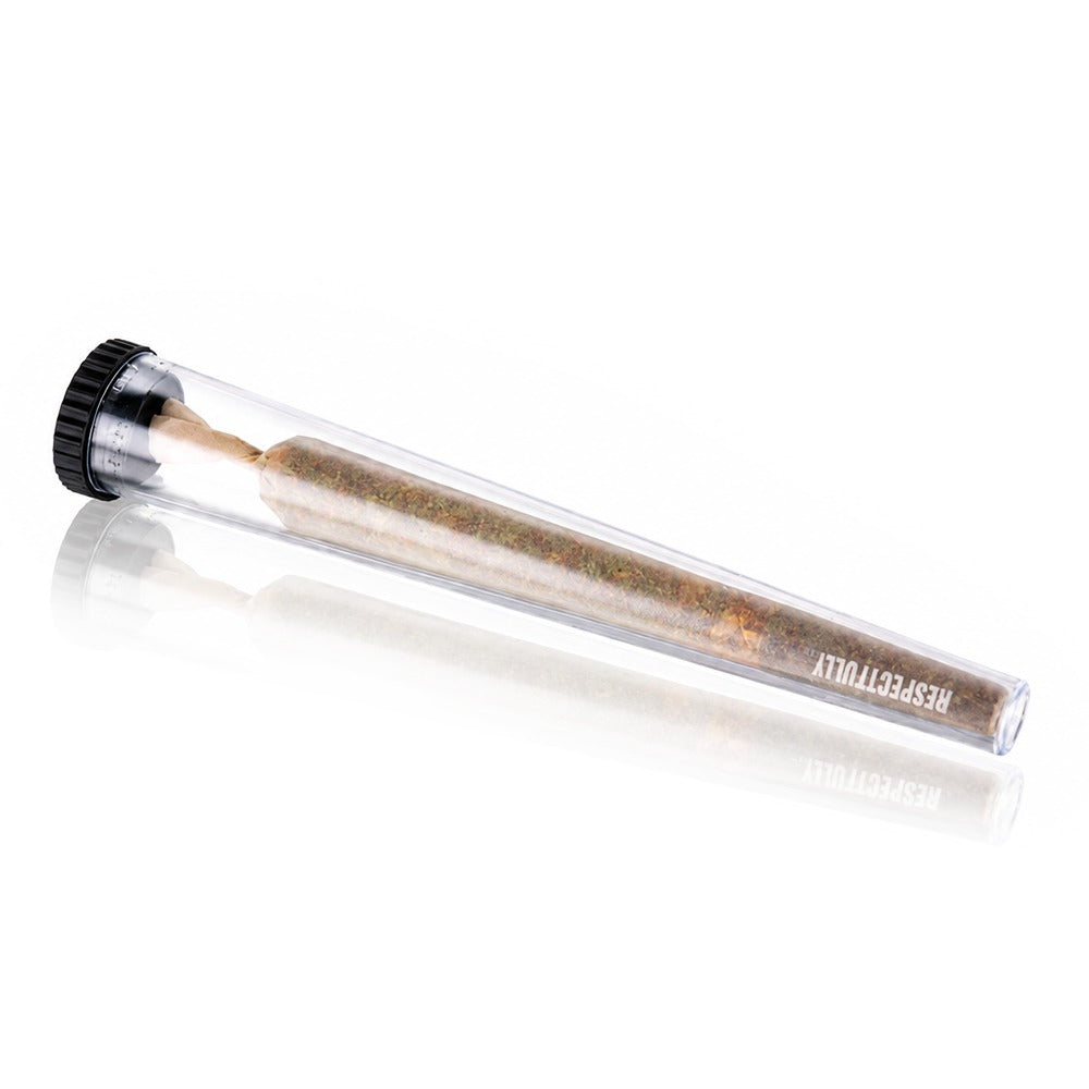 Bong Warehouse Doob Tube - Angle View with Joint Inside Clear Tube