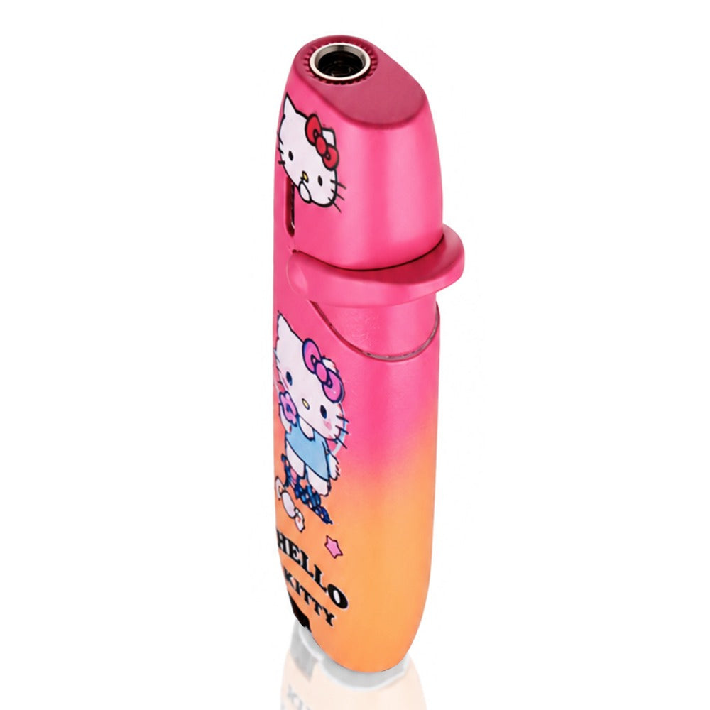 Hello Kitty Jet Lighter - Pink/Orange - Angle View - Bong Warehouse