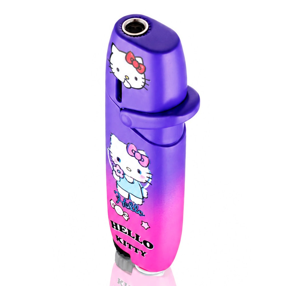 Hello Kitty Jet Lighter - Purple/Pink - Angle View 2 - Bong Warehouse