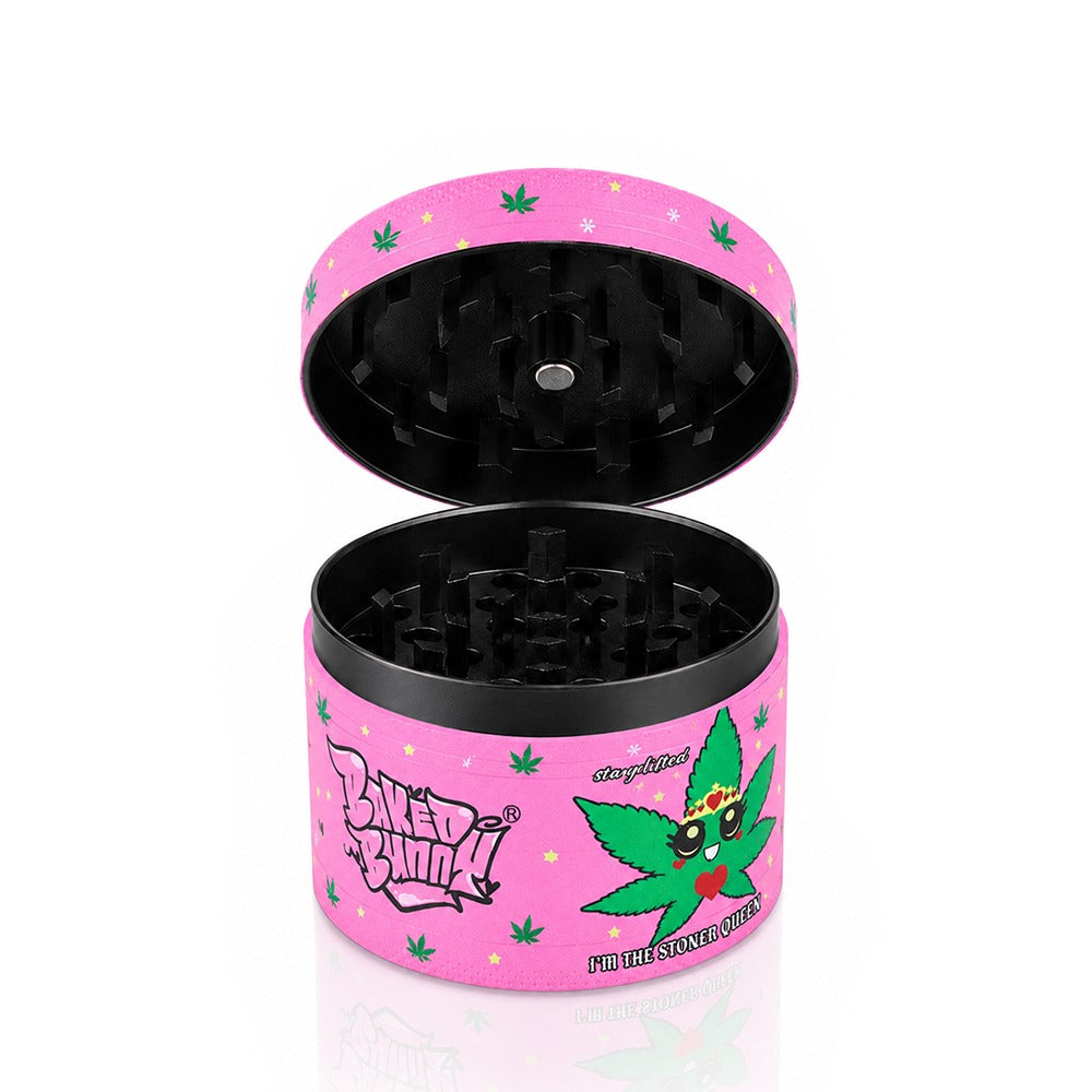 BW - Pink Metal Weed Grinder 50mm Round - Stoner Queen