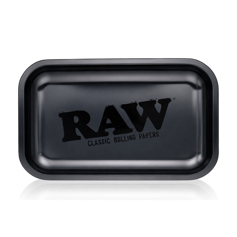 RAW Murder'd Matte Black Metal Rolling Tray Front View