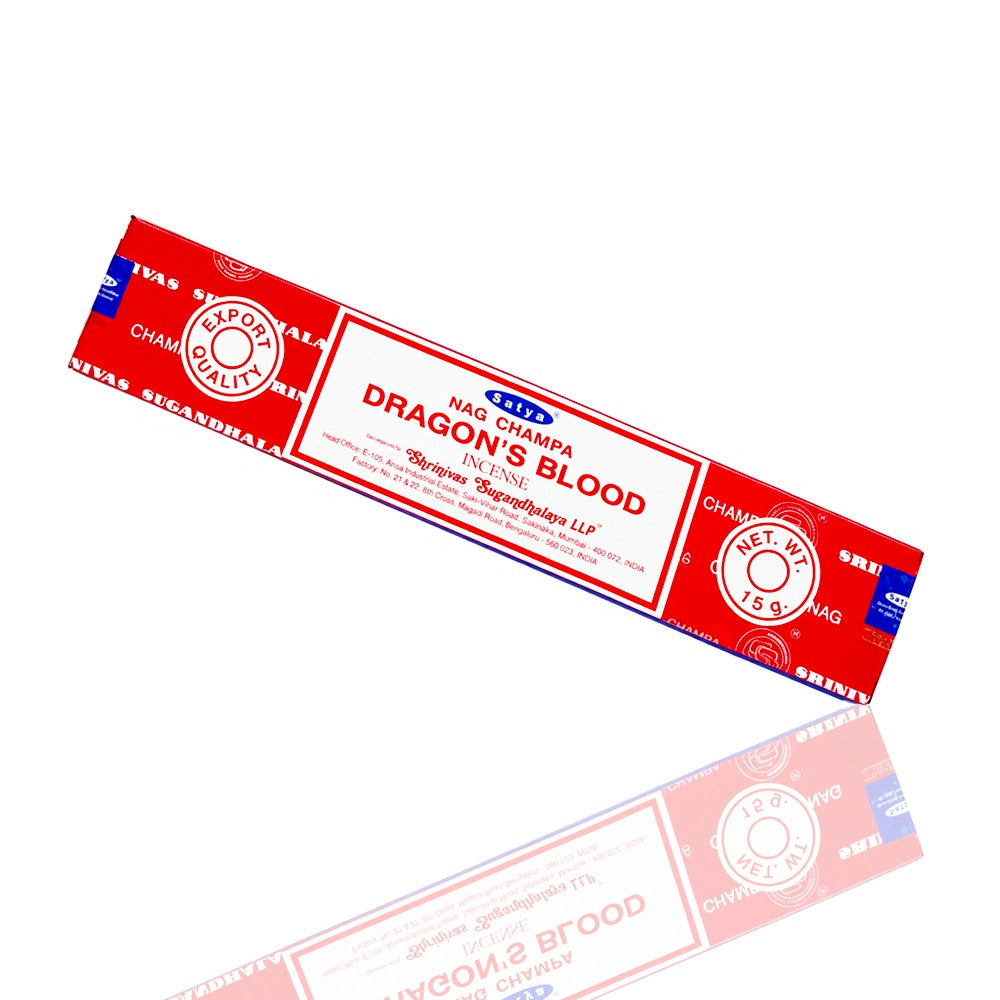 Satya Dragons Blood Incense Sticks 15g Angle View