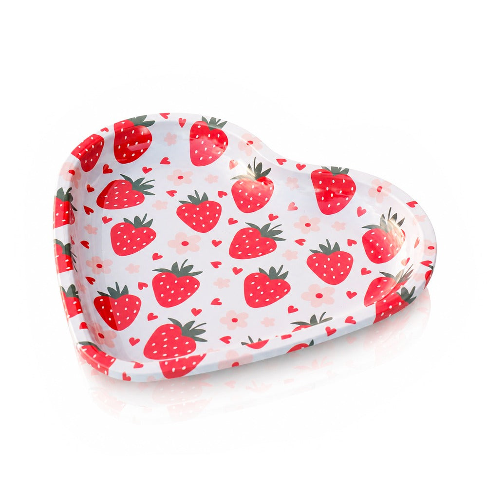 BW Strawberry Heart Rolling Tray Angle View 02