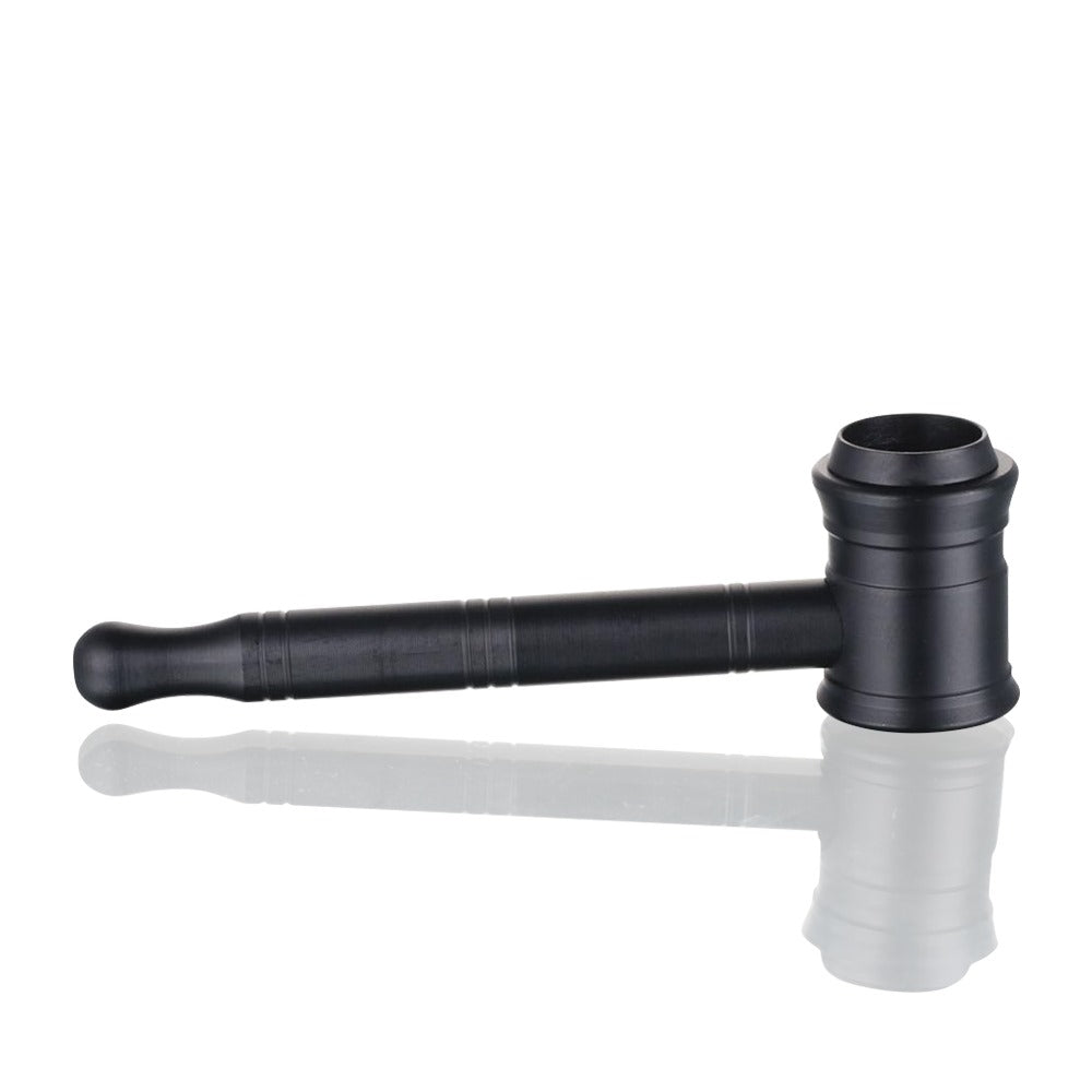 BW - Alloy Peace Pipe - Black side view on a white background
