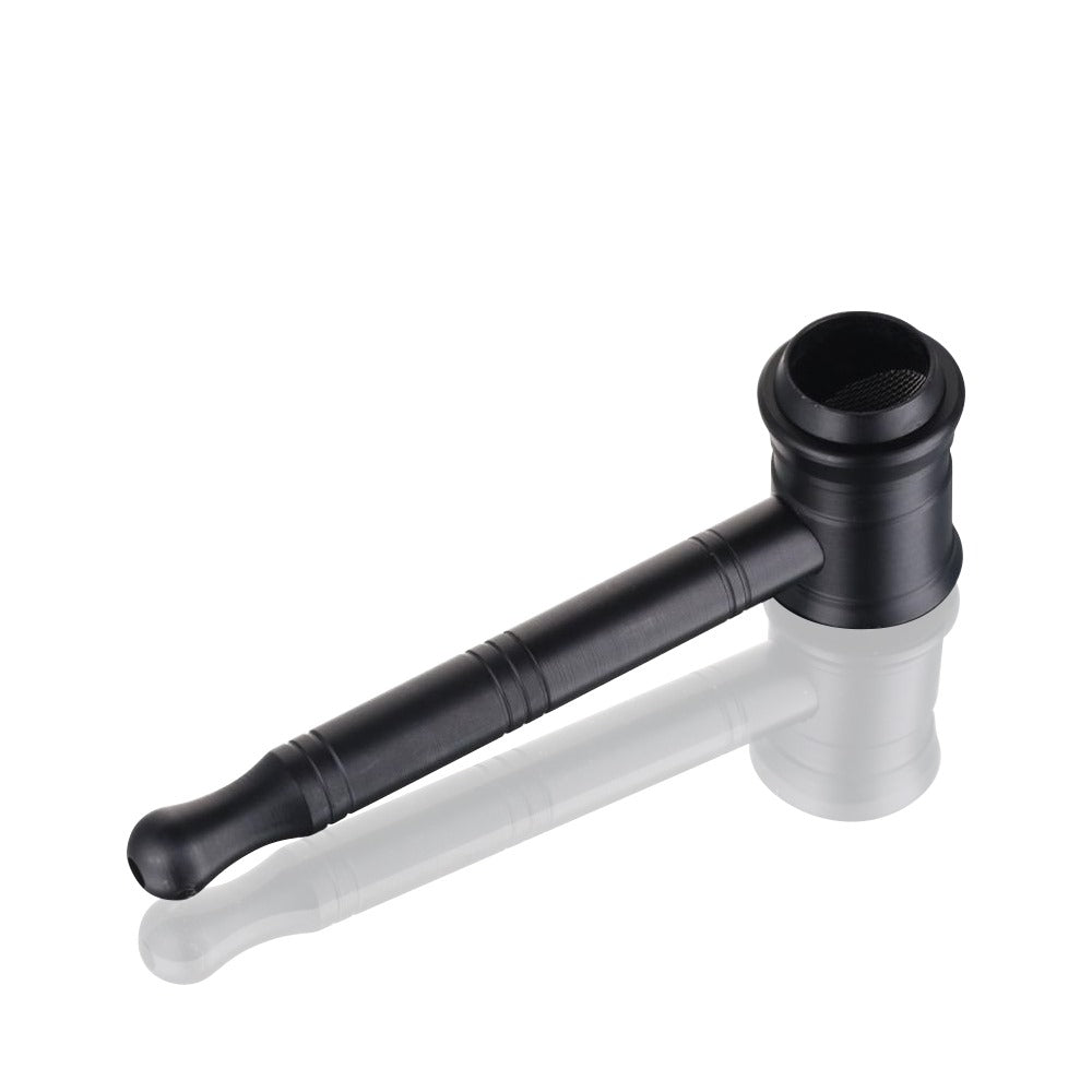 Bong Warehouse - Alloy Peace Pipe - Black Back view on a white background