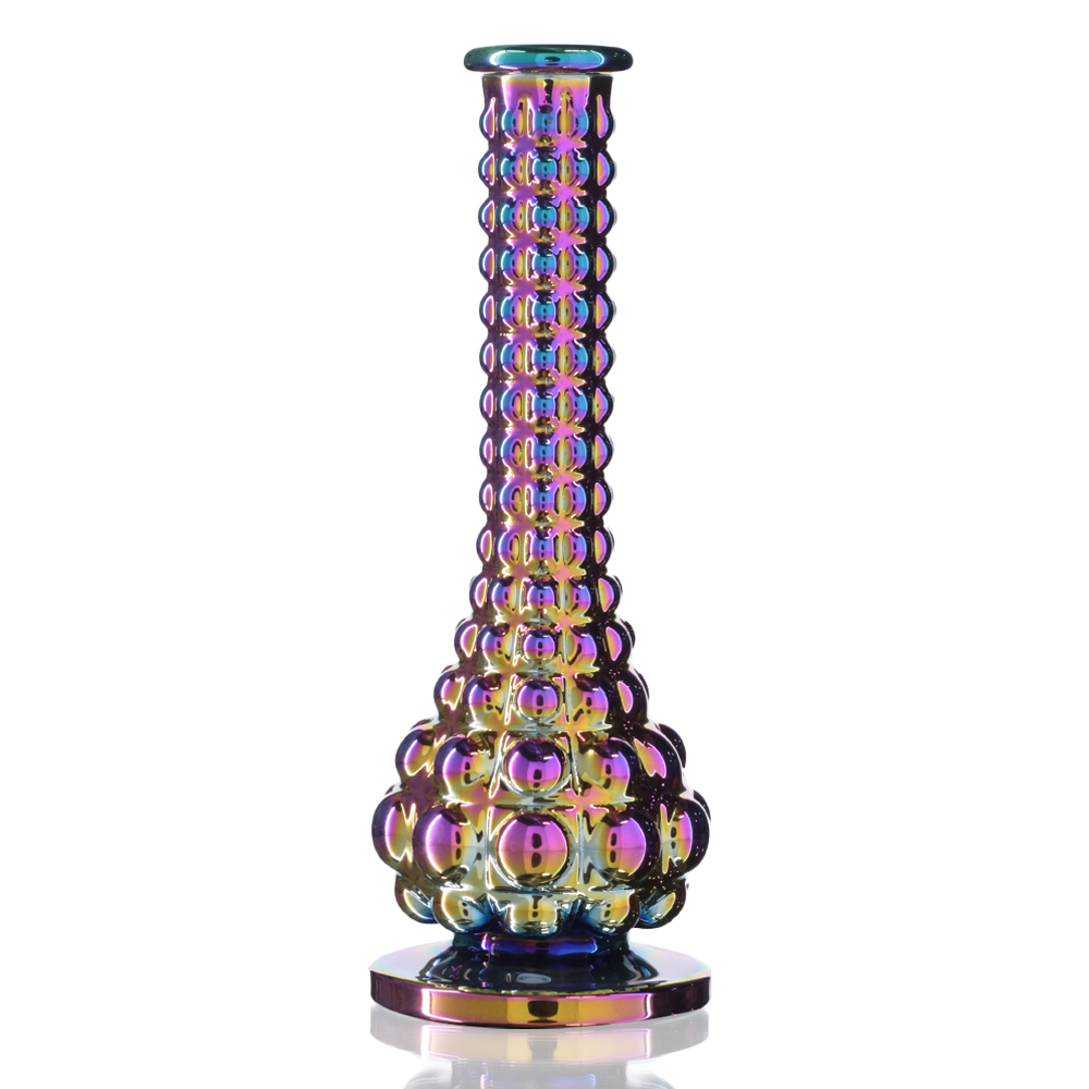 Bong Warehouse - Genie Bottle Glass Bong - Rainbow back view