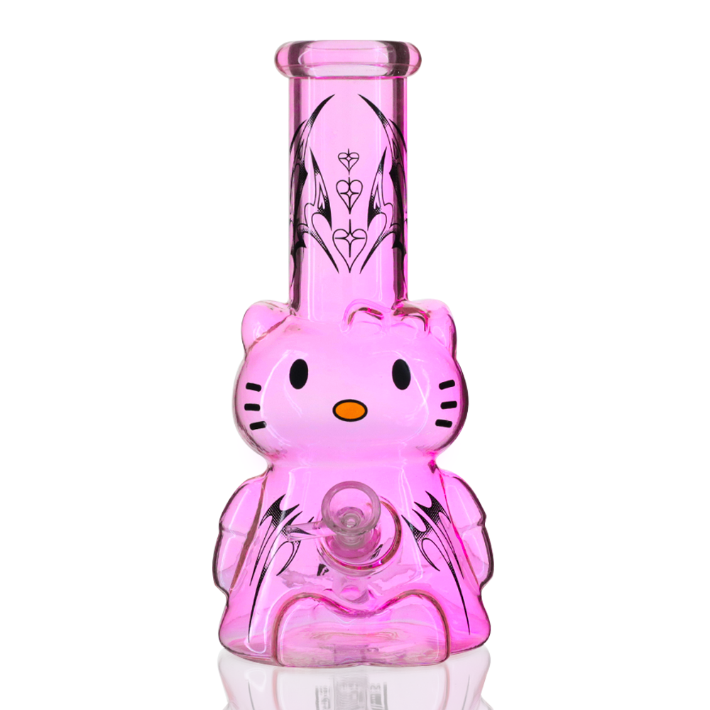 Bong Warehouse Tribal 3D Hello Kitty Bong 22cm Pink front view