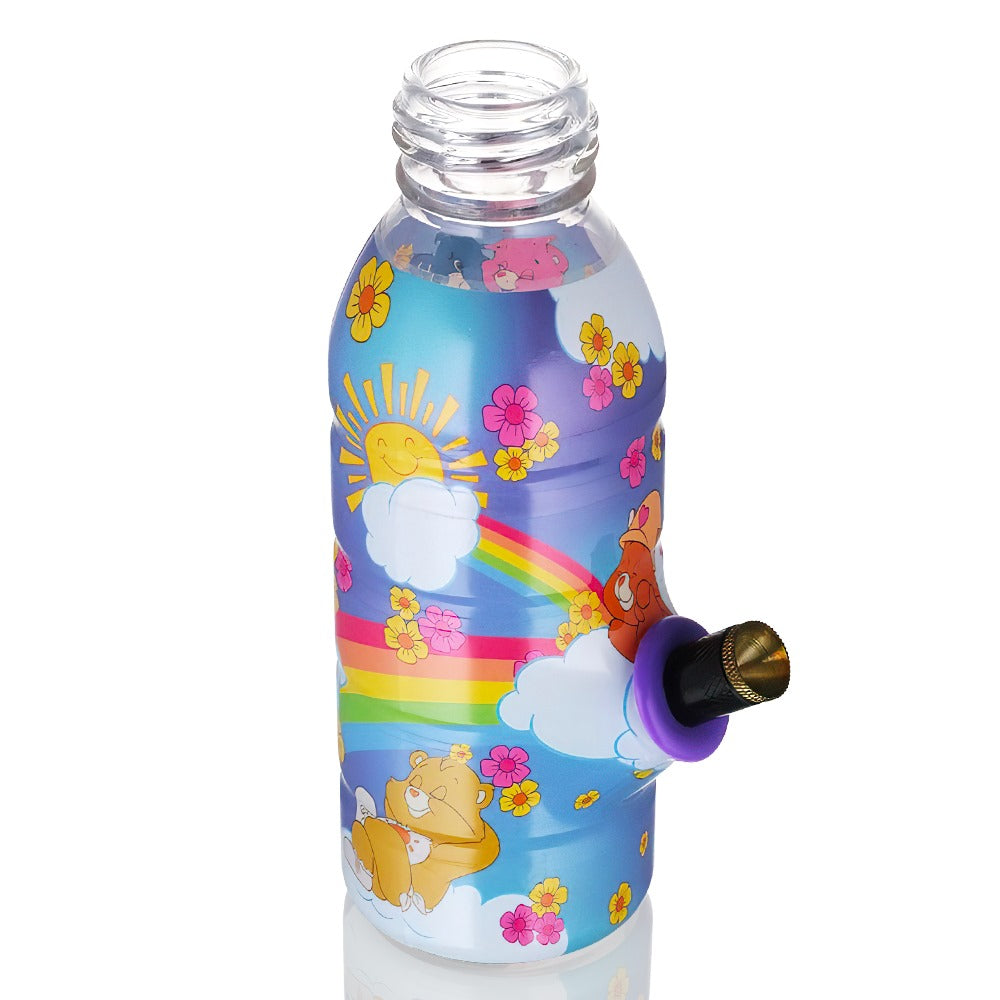 Bong Warehouse Mini Care Bears & Rainbow Bottle Bong 17.5cm - Purple - top view