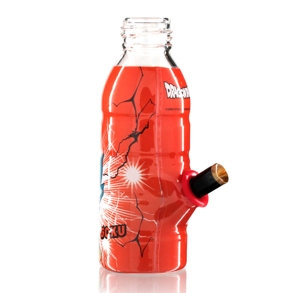 Mini Bottle 17.5cm Glass Bong - Goku side
