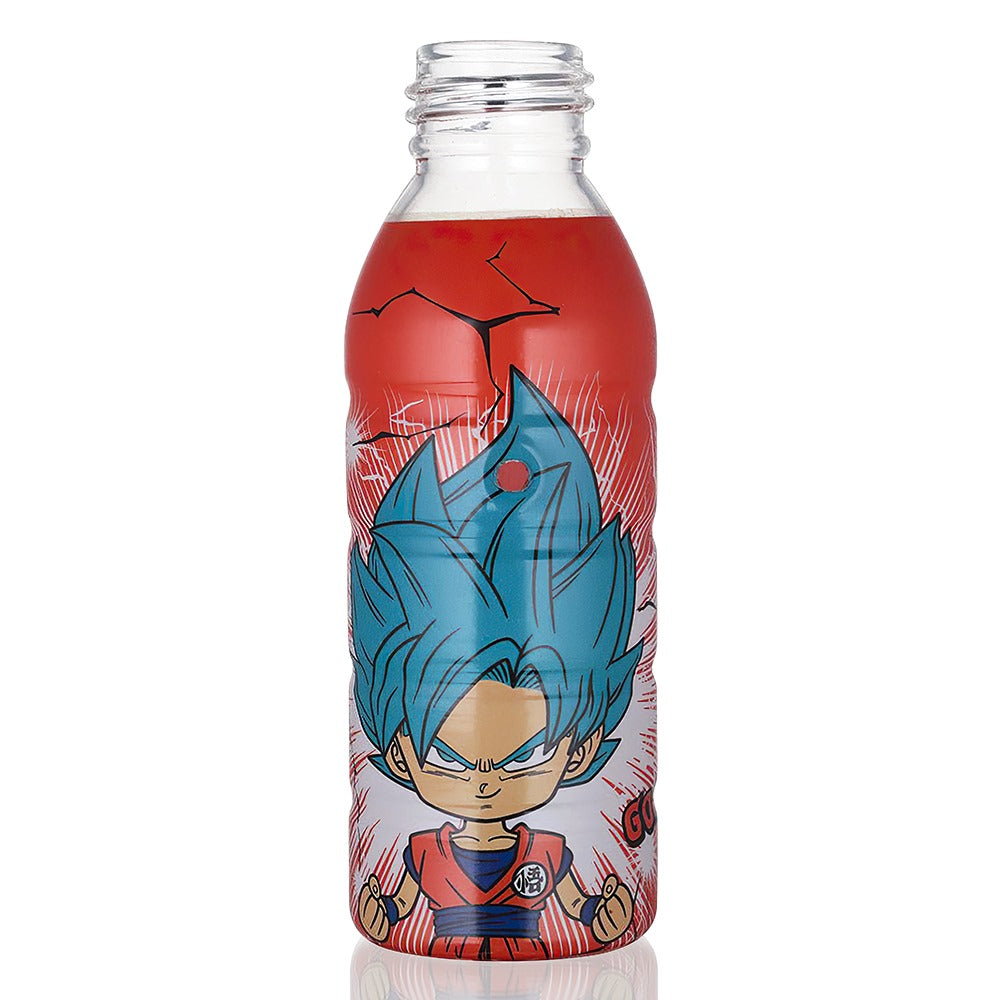 Bong warehouse - Mini Bottle 17.5cm Glass Bong - Orange Goku true front view