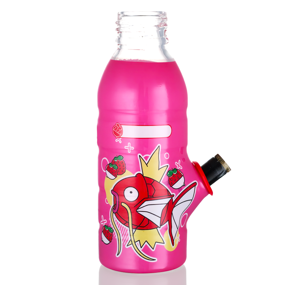 Bong Wwarehouse - Mini Bottle 17.5cm Glass Bong - Pink Magikarp front