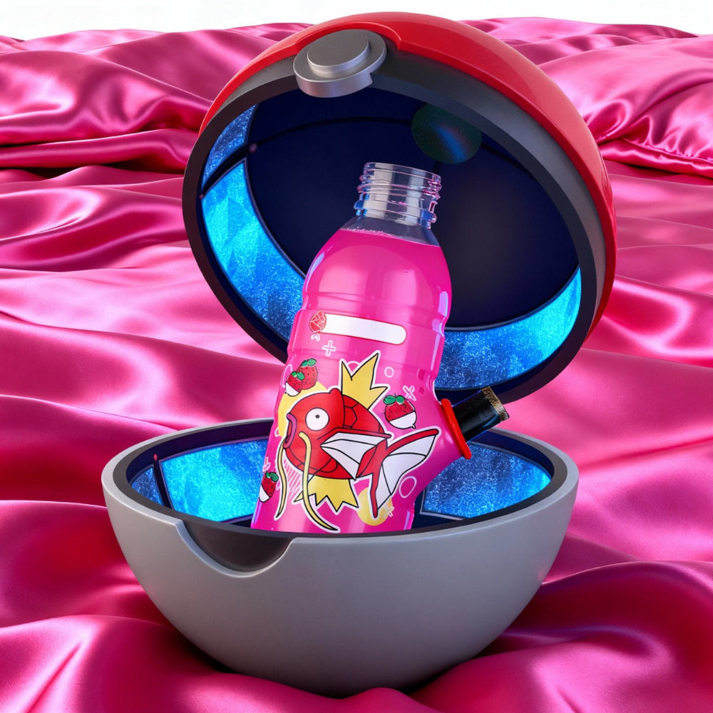 BW - Mini Bottle 17.5cm Glass Bong - Pink Magikarp pokeball
