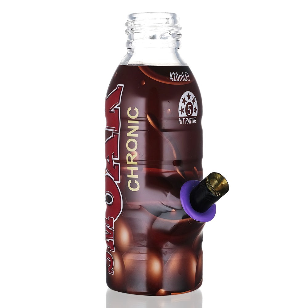 BW - Mini Bottle 17.5cm Glass Bong - SmOak Chronic back stem