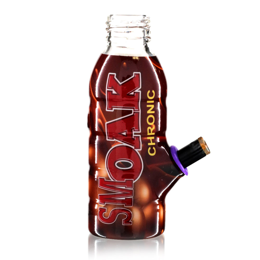 Mini Bottle 17.5cm Glass Bong - SmOak Chronic