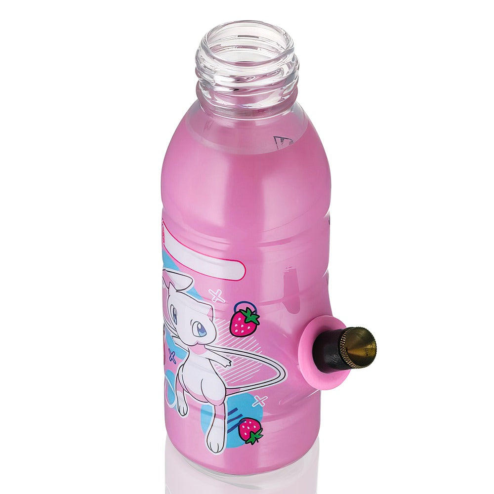 Bong Warehouse Mini Mew Bottle Bong 17.5cm in Pink - Side View