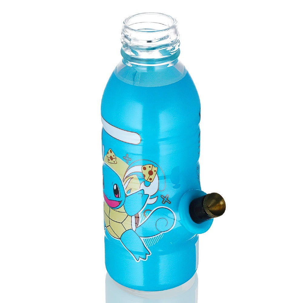 Bong Warehouse Mini Squirtle Bottle Glass Bong 17.5cm in Blue Photo and metal cone piece