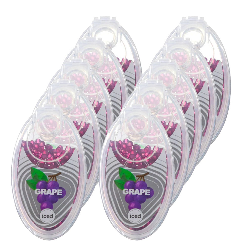 Cigarette Popper Flavour Balls - Iced Grape Menthol tips Crushballs filter menthol balls Menthol Crush Balls 10 Pack - 1000 balls