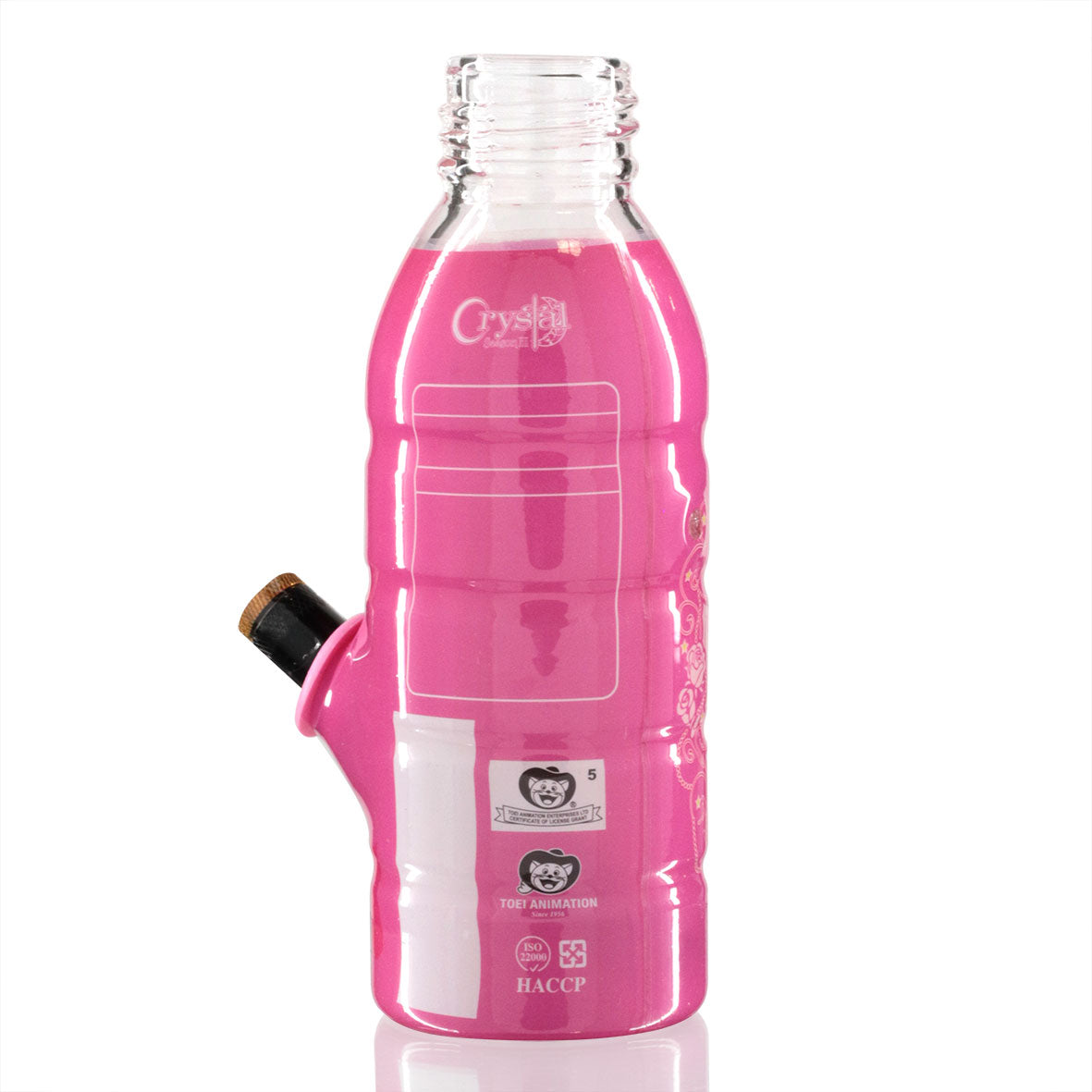 BW Mini Bottle 17.5cm Glass Bong - Pink Sailor Moon on a full side back view white background