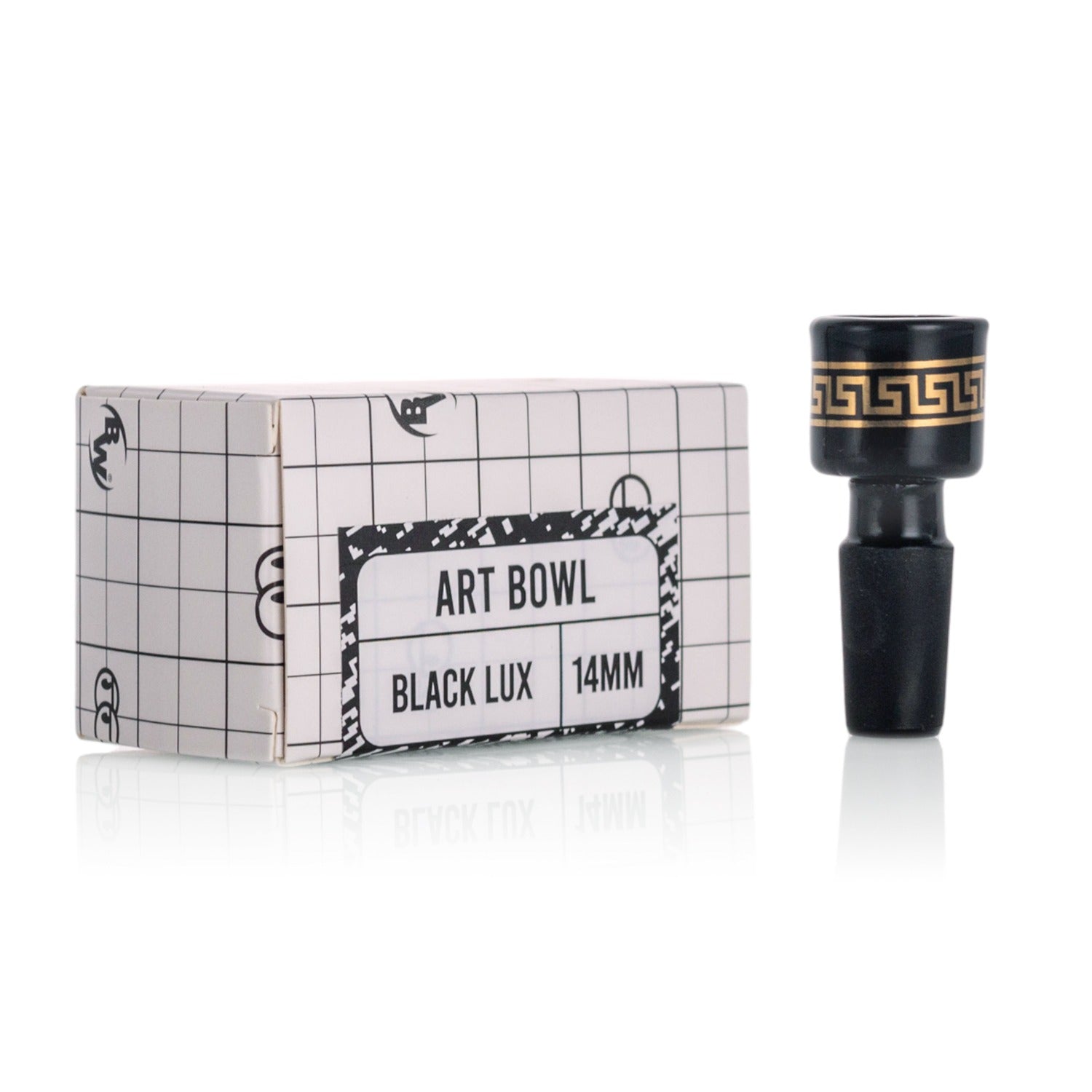 Bong Warehouse - Art Bowl 14mm Male - Black Lux packaging