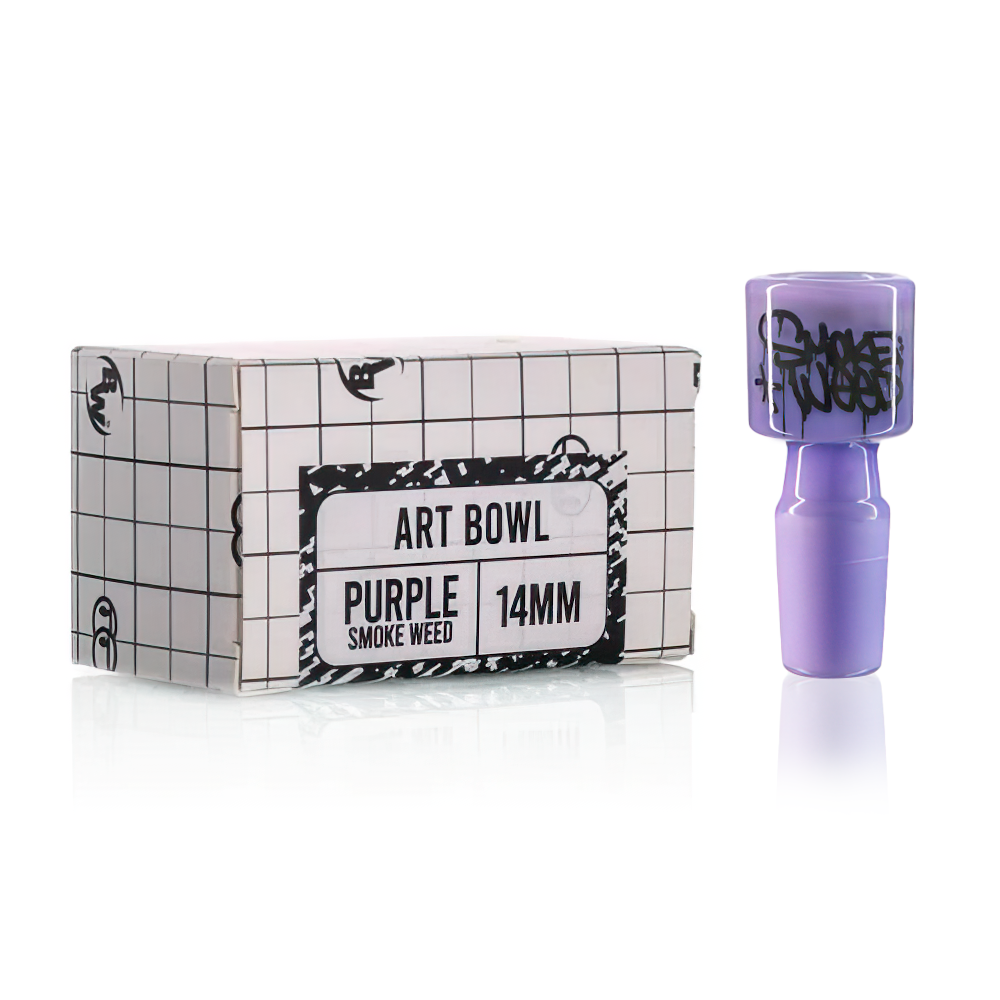 Bong Warehouse - Art Bowl 14mm Male - Purple Smoke Weed packaging