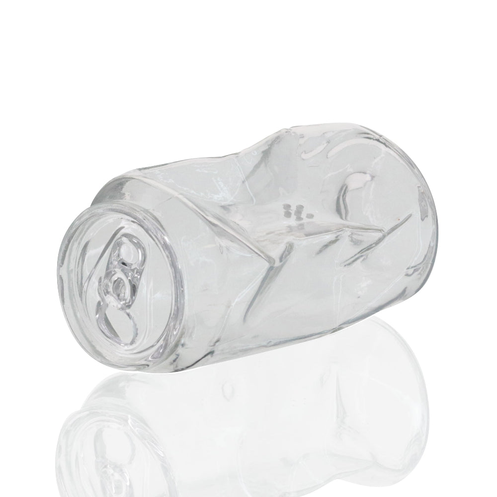 Bong Warehouse - Cute Glass Soda Can Bong - Clear front angle