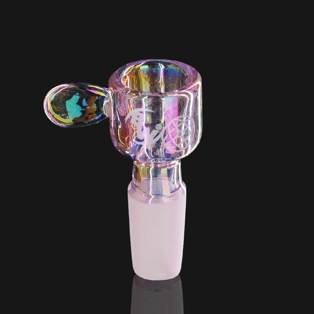 Bong Warehouse - Daily Handle (Bowl) 14mm Male - Pink Unicorn black