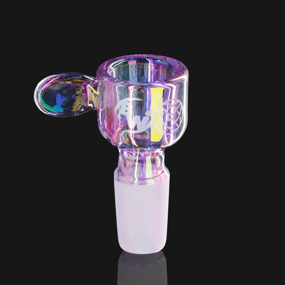 Bong Warehouse - Daily Handle (Bowl) 14mm Male - Purple Unicorn black