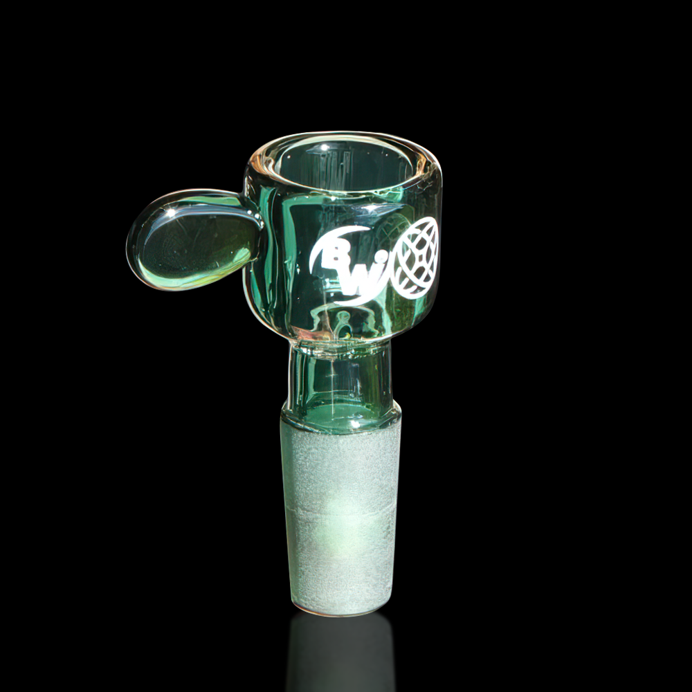 Bong Warehouse - Daily Handle (Bowl) 14mm Male - Teal black background