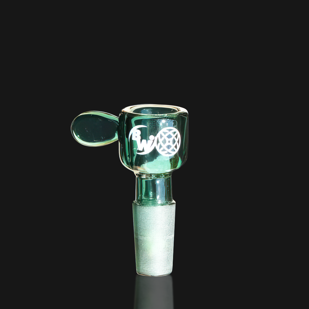 Bong Warehouse - Daily Handle (Bowl) 14mm Male - Teal black background