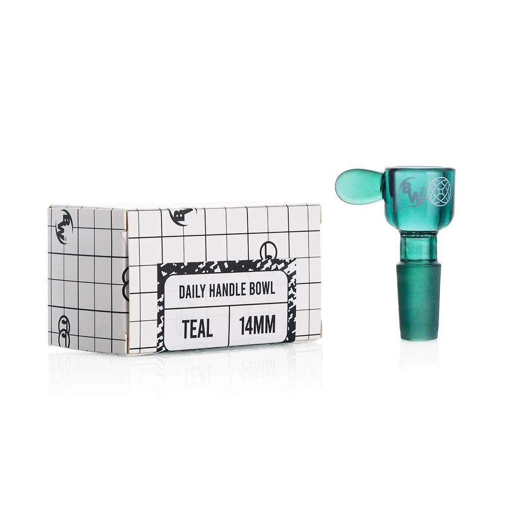 Bong Warehouse - Daily Handle (Bowl) 14mm Male - Teal box