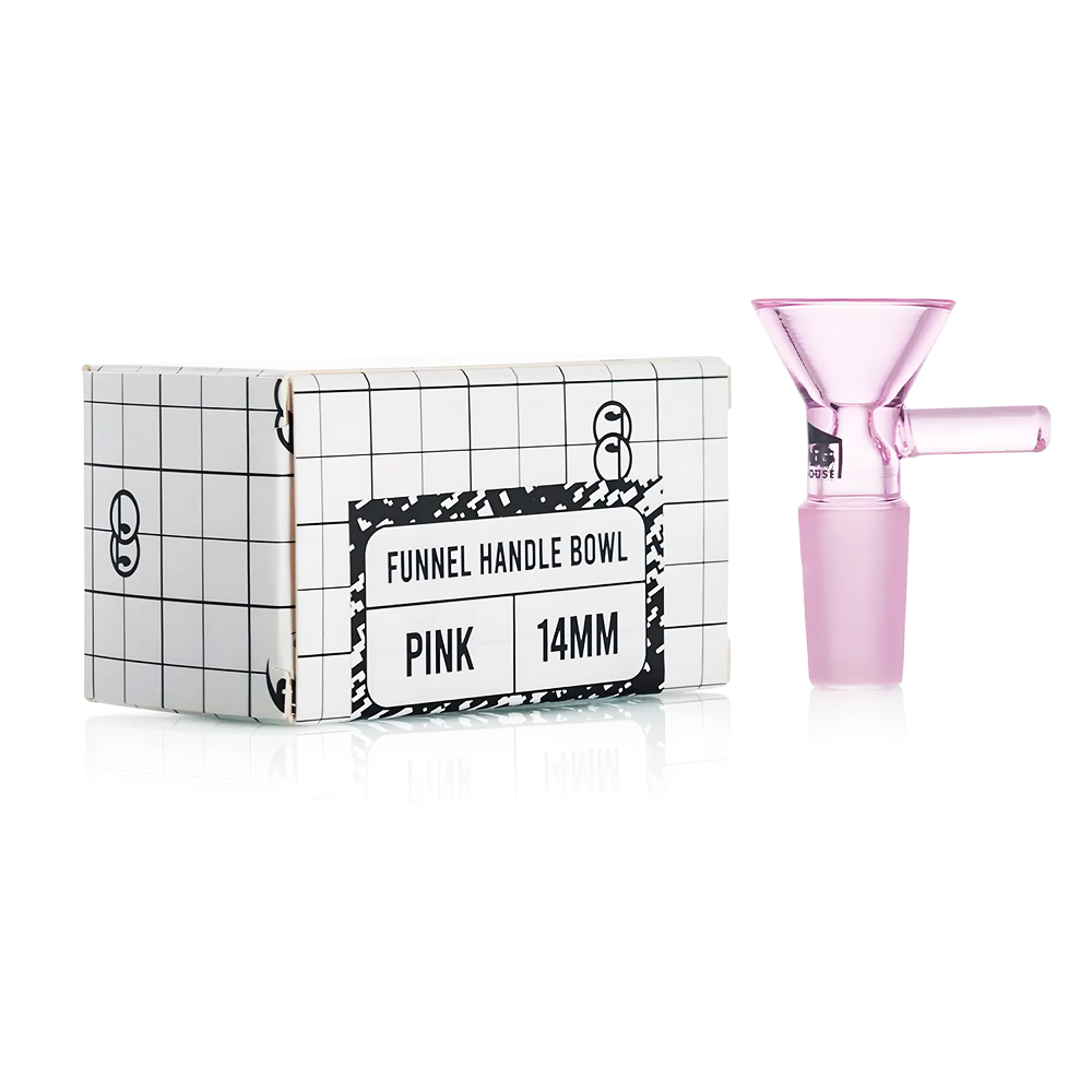 Bong Warehouse - Funnel Handle (Bowl) 14mm Male - Pink packaging
