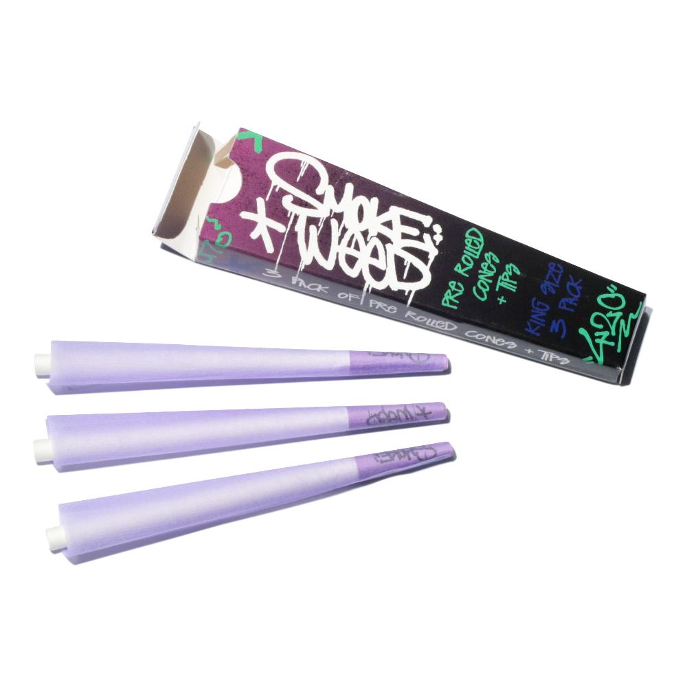 Bong Warehouse King Sized Pre Rolled Cones 3 Pack Smoke Weed Gra